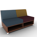 LB Lounge 2 Seater 34H X 60W X 30 Open Base