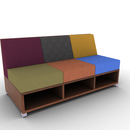 LB Lounge 3 Seater 34H X 66W X 30 Open Base