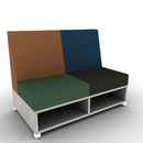 LB Lounge 2 Seater 42H X 54W X 30 Open Base