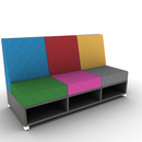 LB Lounge 3 Seater 42H X 72W X 30 Open Base