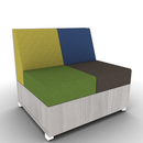 LB Lounge 2 Seater Solid Base 34H X 36W X 30