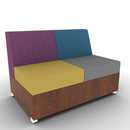 LB Lounge 2 Seater Solid Base 34H X 48W X 30