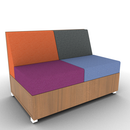 LB Lounge 2 Seater Solid Base 34H X 48W X 30