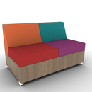 LB Lounge 2 Seater Solid Base 34H X 54W X 30