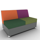 LB Lounge 2 Seater Solid Base 34H X 54W X 30