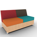 LB Lounge 2 Seater Solid Base 34H X 60W X 30