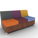LB Lounge 3 Seater Solid Base 34H X 66W X 30
