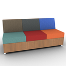 LB Lounge 3 Seater Solid Base 34H X 72W X 30