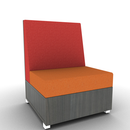 LB Lounge 1 Seater Solid Base 42H