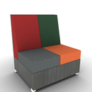 LB Lounge 2 Seater Solid Base 42H X 36W X 30