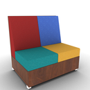 LB Lounge 2 Seater Solid Base 42H X 42W X 30