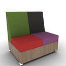 LB Lounge 2 Seater Solid Base 42H X 42W X 30