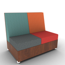 LB Lounge 2 Seater Solid Base 42H X 48W X 30