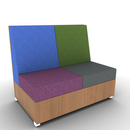 LB Lounge 2 Seater Solid Base 42H X 48W X 30