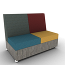 LB Lounge 2 Seater Solid Base 42H X 54W X 30