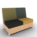 LB Lounge 2 Seater Solid Base 42H X 54W X 30
