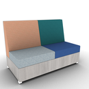 LB Lounge 2 Seater Solid Base 42H X 60W X 30