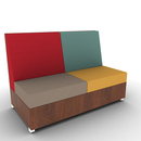 LB Lounge 2 Seater Solid Base 42H X 60W X 30