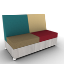 LB Lounge 2 Seater Solid Base 42H X 60W X 30