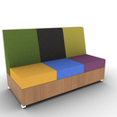 LB Lounge 3 Seater Solid Base 42H X 66W X 30