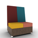 LB Lounge 2 Seater Solid Base 50H X 36W X 30