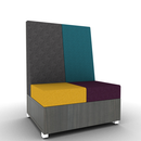 LB Lounge 2 Seater Solid Base 50H X 36W X 30