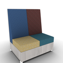 LB Lounge 2 Seater Solid Base 50H X 42W X 30