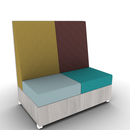 LB Lounge 2 Seater Solid Base 50H X 48W X 30