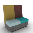 LB Lounge 2 Seater Solid Base 50H X 48W X 30