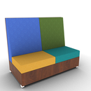 LB Lounge 2 Seater Solid Base 50H X 60W X 30