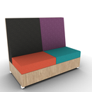 LB Lounge 2 Seater Solid Base 50H X 60W X 30