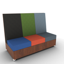 LB Lounge 3 Seater Solid Base 50H X 66W X 30