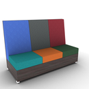 LB Lounge 3 Seater Solid Base 50H X 72W X 30