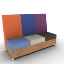 LB Lounge 3 Seater Solid Base 50H X 72W X 30