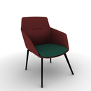 Ardyn Low Back Lounge Chair 4-Leg Metal Base Configurable
