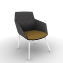 Ardyn Low Back Lounge Chair 4-Leg Metal Base Configurable