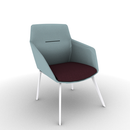 Ardyn Low Back Lounge Chair 4-Leg Metal Base Configurable