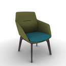 Ardyn Low Back Lounge Chair 4-Leg Wood Base Configurable