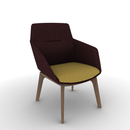 Ardyn Low Back Lounge Chair 4-Leg Wood Base Configurable