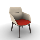 Ardyn Low Back Lounge Chair 4-Leg Wood Base Configurable