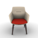 Ardyn Low Back Lounge Chair 4-Leg Wood Base Configurable