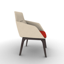 Ardyn Low Back Lounge Chair 4-Leg Wood Base Configurable