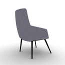 Ardyn Mid Back Lounge Chair 4-Leg Metal Base Configurable