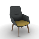 Ardyn Mid Back Lounge Chair 4-Leg Wood Base Configurable