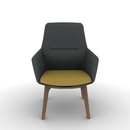 Ardyn Mid Back Lounge Chair 4-Leg Wood Base Configurable