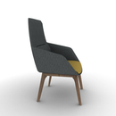 Ardyn Mid Back Lounge Chair 4-Leg Wood Base Configurable