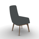 Ardyn Mid Back Lounge Chair 4-Leg Wood Base Configurable