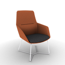 Ardyn Mid Back Lounge Chair Wire Base Configurable