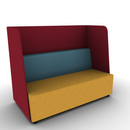 Hakr Configurable Full Privacy Lounge 2-Seater 60"W