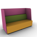 Hakr Configurable Full Privacy Lounge 3-Seater 72"W